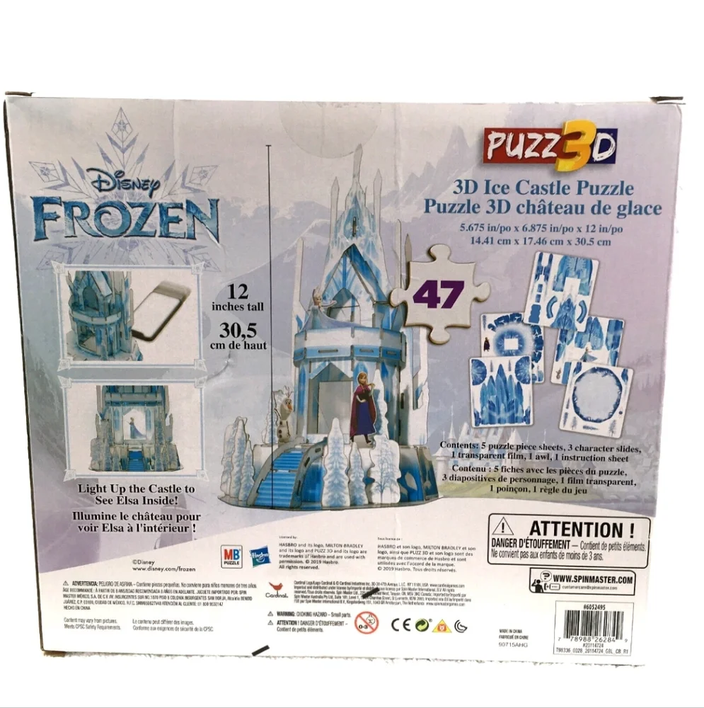 Disney Frozen Rumbling Rock Game, 3D Puzzle and Frosted Fishing Game Lot of 3